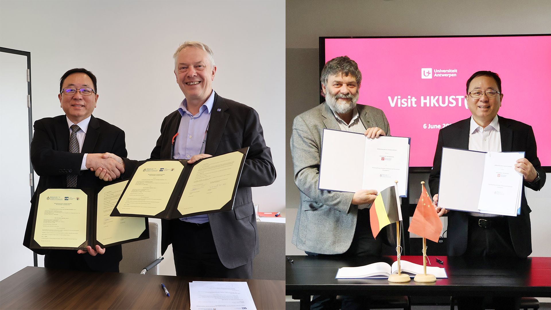 HKUST(GZ) Signs Agreements with Two Belgian Universities